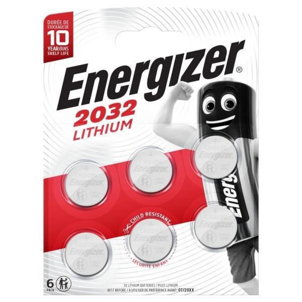 Piles Bouton Cr2032 3v Energizer Le Lot De 6 Piles