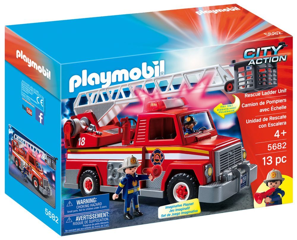 Playmobil City Action 5682 Camion De Pompiers Avec Échelle