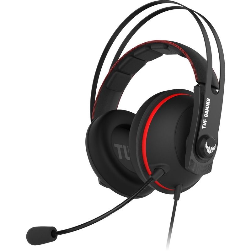 ASUS TUF Gaming H7 Core - Micro-casque - circum-aural - filaire - jack 3,5mm - rouge