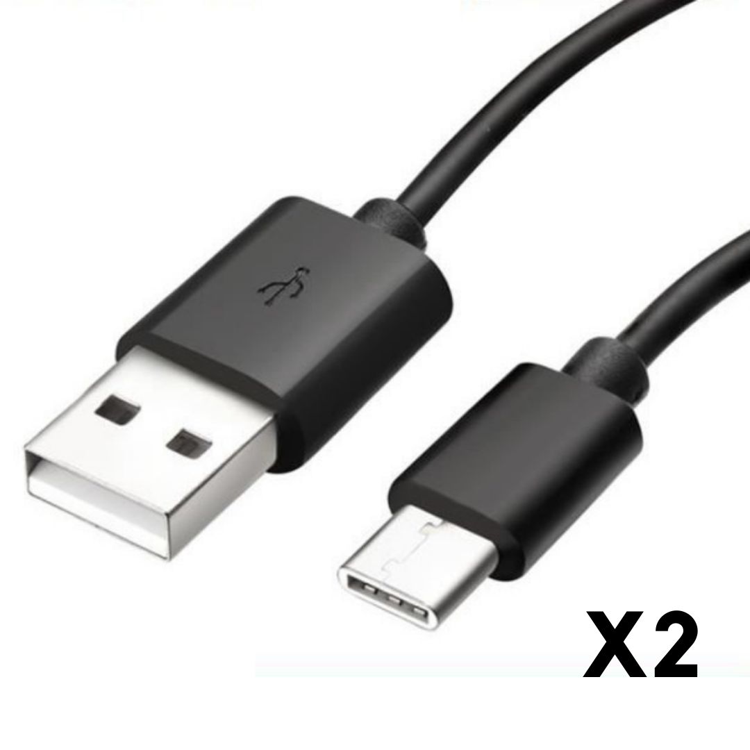 Cable USB-C pour Xiaomi REDMI NOTE 9 / NOTE 9 PRO / NOTE 10 / NOTE 10 PRO - Cable Type USB-C Noir 1 Metre [LOT 2] [Phonillico]