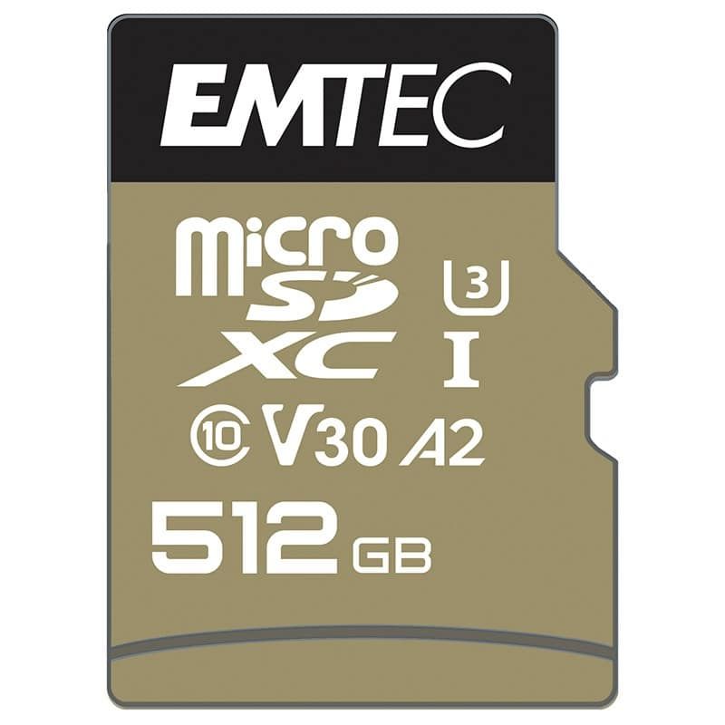 Emtec ECMSDM512GXC10SP mémoire flash MicroSDXC UHS I Classe 10 Neuf - vue 3