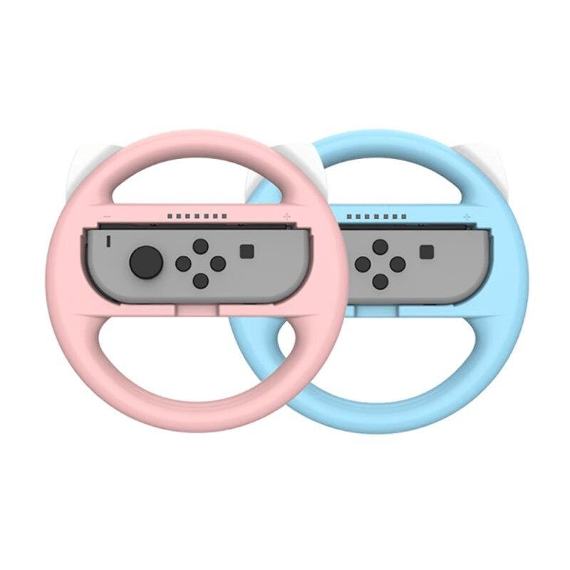 Poignées Gauche Et Droite 4 En 1 Pour Manette De Jeu Nintendo Switch, Étui En Silicone Pour Volant De Course