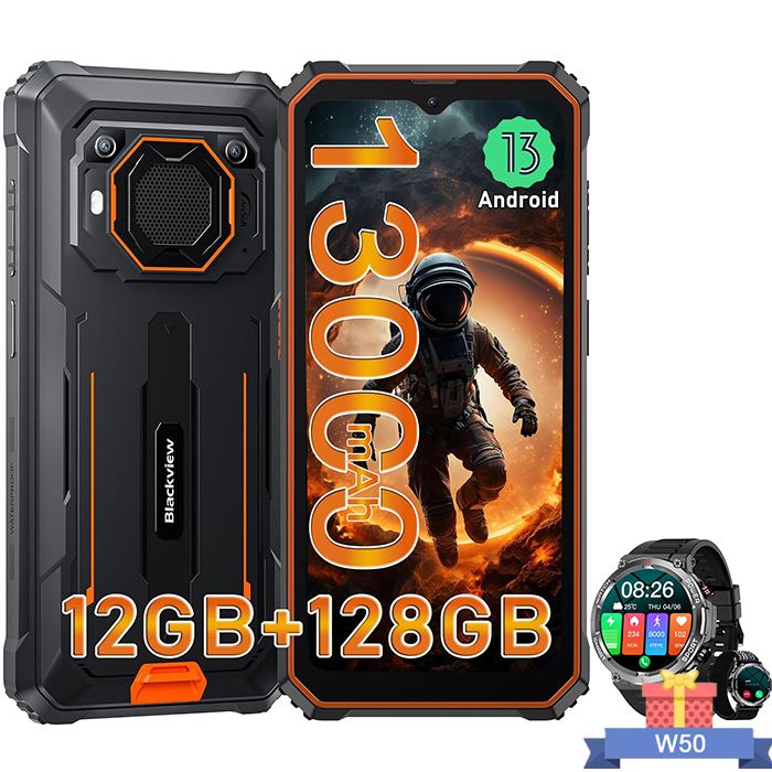Blackview BV6200 Pro Smartphone Incassable 6 56 13000mAh 12Go+ avec Smartwatch Blackview W50 - vue 3