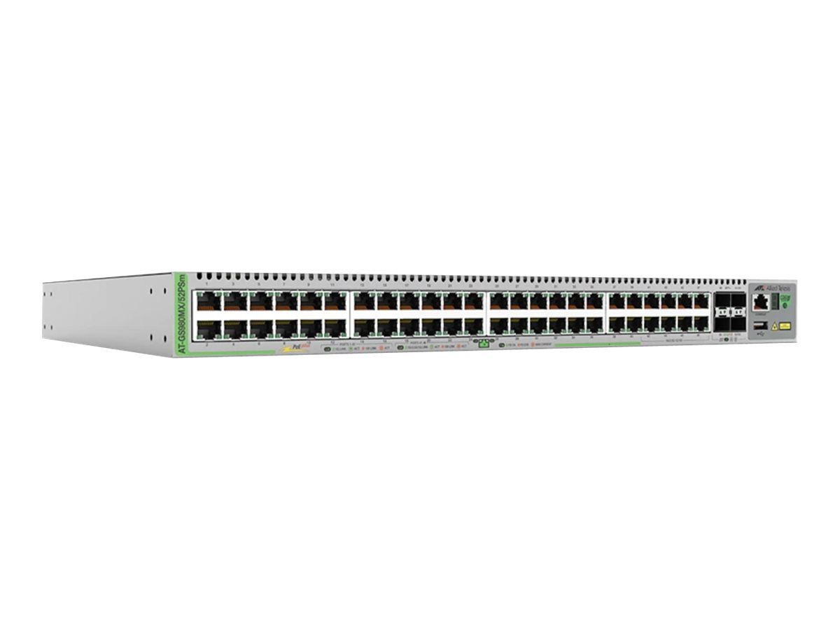 Allied Telesis AT GS980MX52PSM 50 commutateur réseau Géré L3 10G Ethernet 100100010000 Connexion Ethernet supportant 'alimentation via ce port PoE Neuf - vue 2