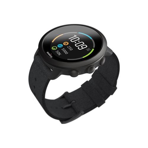 Suunto 3 - Noir - Montre De Sport Avec Bracelet - Silicone - Noir - Taille Du Poignet : 120-210 Mm - Bluetooth - 36 G