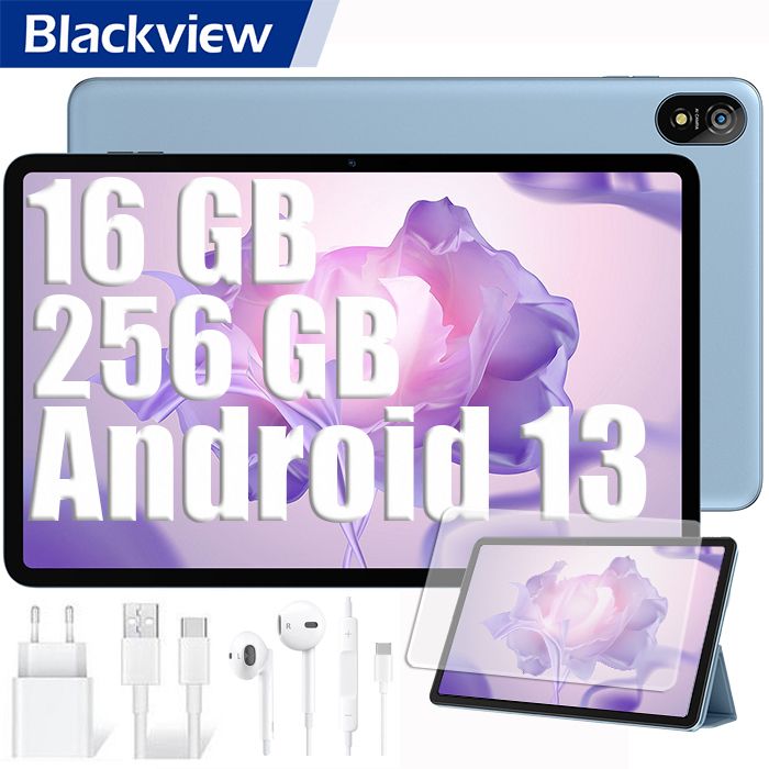 Blackview Tab 18 Tablette Tactile 11.97 pouces Android 13 2.4G+5G Wifi, RAM 16 Go ROM 256 Go/SD 1 To 8800mAh Tablette PC - Bleu