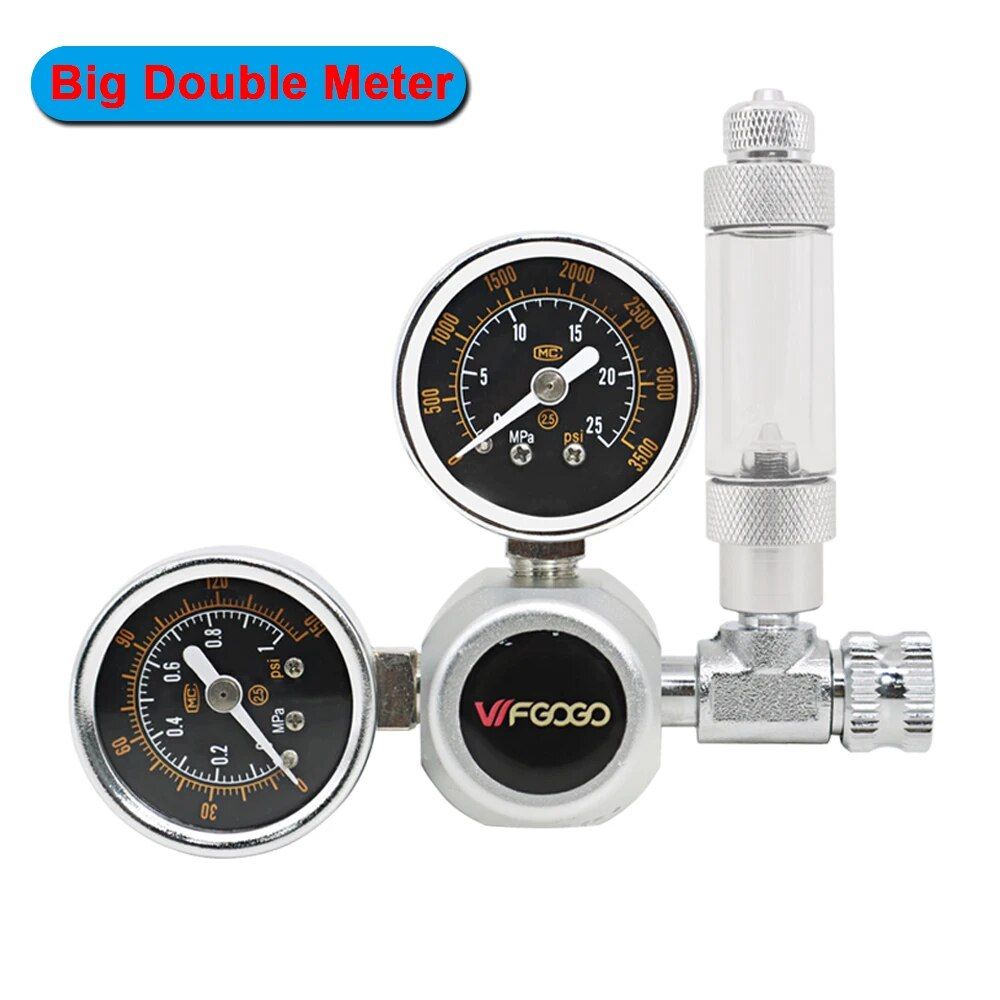 Kit D'électrovanne Magnétique Pour Aquarium,Co2 Sochi,Compteur De Bulles De Co2,Système De Contrôle Dc 12v,Clapet Anti-Retour Pour Poisson Précieux,Bricolage - Type Big Double Meter-W21.8
