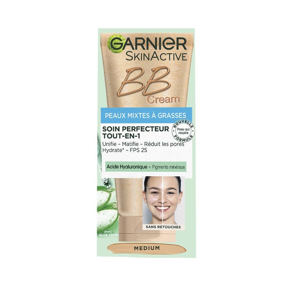 Skinactive Garnier Bb Crème Peaux Mixtes À Grasses Teinte Medium