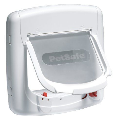 Petsafe Staywell Magnetic Deluxe Porte Magnétique Pour Chats Jusqu'à 7 Kg, Blanche.