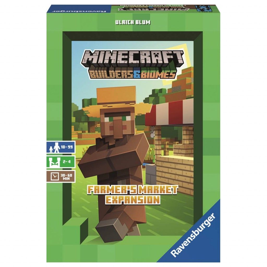 Ravensburger – Minecraft Builders & Biomes Extension nécessitant Le Jeu de Base Famers Market Jeu de société Issu du Jeu vidéo – A partir de 26869 Multilingue Français Inclus
