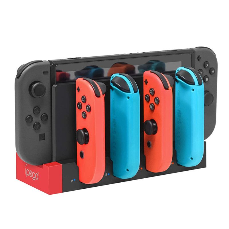 Usb Chargeur Compatible Avec Joy Con Pour Switch & Oled Model, Support De Station De Charge Pour Manettes Avec Led Indicateur