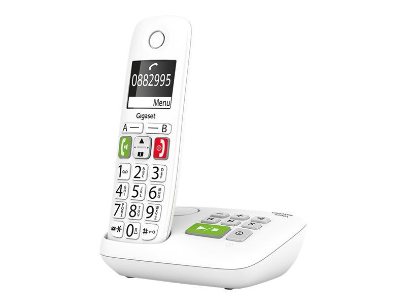 Gigaset E290A - Téléphone sans fil - système de répondeur avec ID d'appelant - ECO DECT\\GAP - blanc
