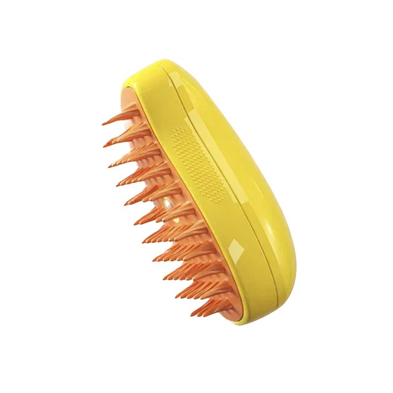 Peigne De Toilettage Pour Chat Et Chien Avec Pulvérisateur D'eau Électrique,Brosse À Épilation En Silicone Souple,Brosse De Bain Pour Chaton,Fournitures De Toilettage Pour Animaux De - Type Yellow #B