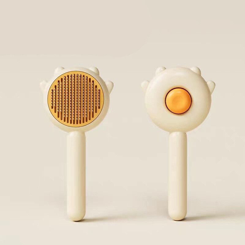 Brosse De Toilettage Pour Animaux De Compagnie,Massage Magique,Peigne,Épilateur,Fournitures Générales Pour Chat,Chien,Livres,Soins - Type Jaune Clair