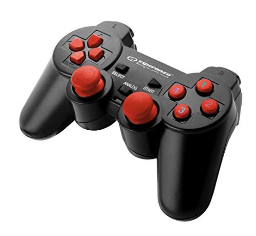 Manette De Jeu Esperanza Warrior Egg102 (Noir/Rouge)