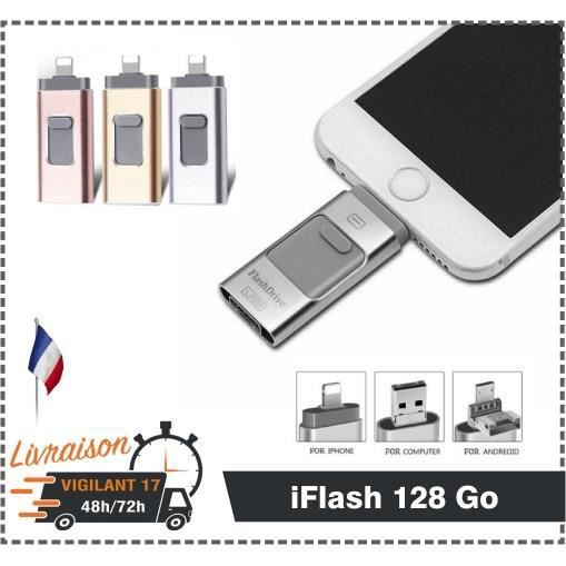 Flash Drive CLÉ USB I flash U disk Flash Mémoire Stick à 'Extension de Stockage 3 en 1 pr iPhoneiPadAndroidPC - vue 2
