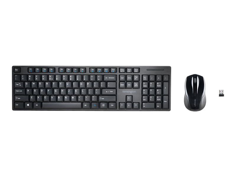 Kensington Pro Fit Low Profile Desktop Set Ensemble clavier et sans fil 2.4 GHz Espagnol