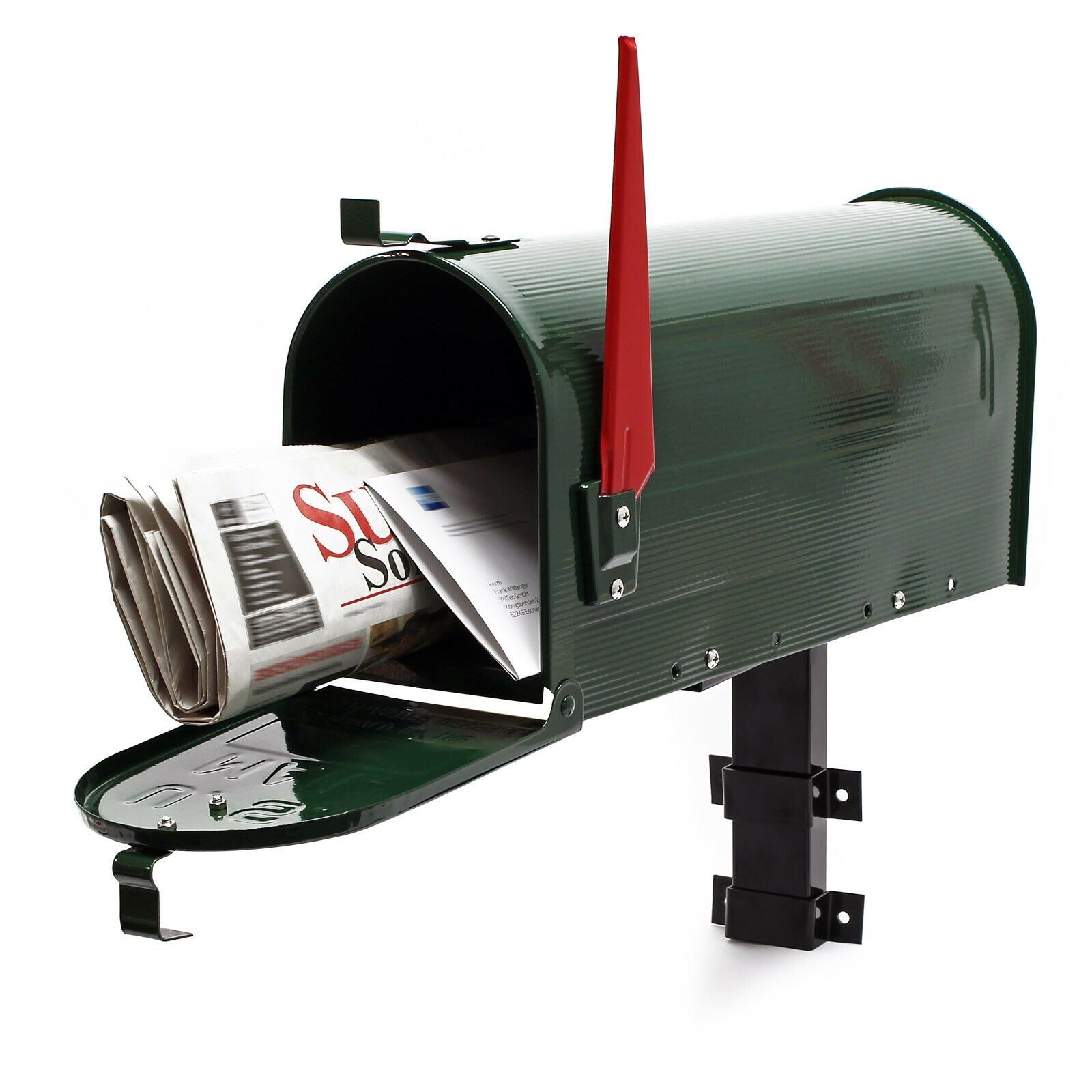 Us mailbox boite aux lettres design américain vert montage au mur poste Helloshop26 16_0000336