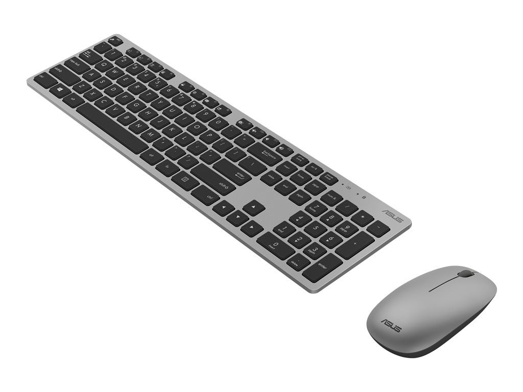 ASUS W5000 - Ensemble clavier et souris - sans fil - 2.4 GHz - AZERTY - Français - gris