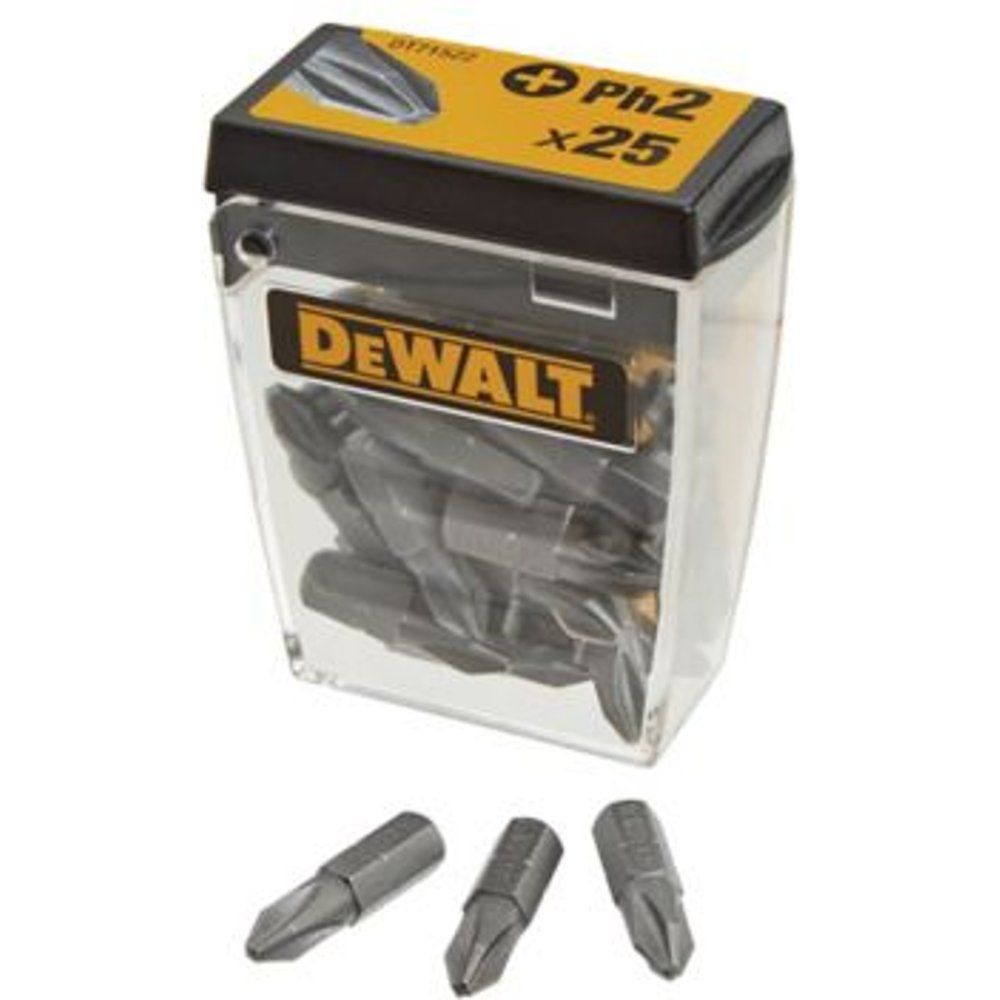 Coffret embouts de vissage PH2 25 mm DeWalt Extreme 25 pièces - vue 2