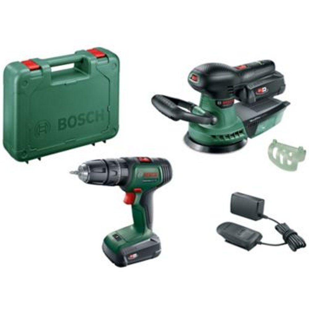 Perceuse à percussion Bosch UniversalImpact 18V & ponceuse Bosch AdvancedOrbit 18V - 2.5Ah