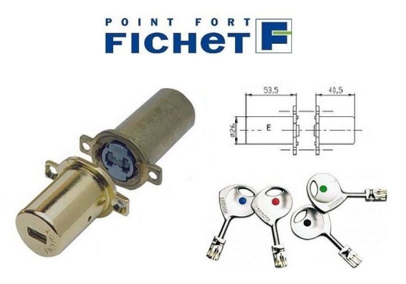 Jeu de cylindre 787S 2D longueur +30mm - FICHET - 70651130