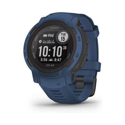 Garmin Instinct 2 Solar - 45 Mm - Bleu De Marée - Montre De Sport Avec Bracelet - Silicone - Taille Du Poignet : 135-230 Mm - Monochrome - 32 Mo - Bluetooth, Ant+ - 53 G