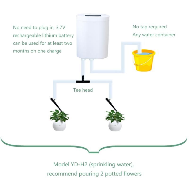 Contrôleur de pompe d'arrosage automatique de jardin Intelligent Rechargeable, dispositif d'irrigation goutte-à-goutte de plantes d'intérieur, système de pompe à eau et minuterie