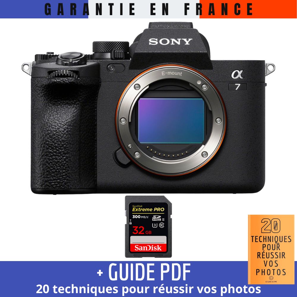 Sony Alpha 7 IV Nu + 1 SanDisk Extreme PRO UHS II SDXC 300 MB/ + Guide PDF 20 TECHNIQUES POUR RÉUSSIR VOS PHOTOS - vue 2