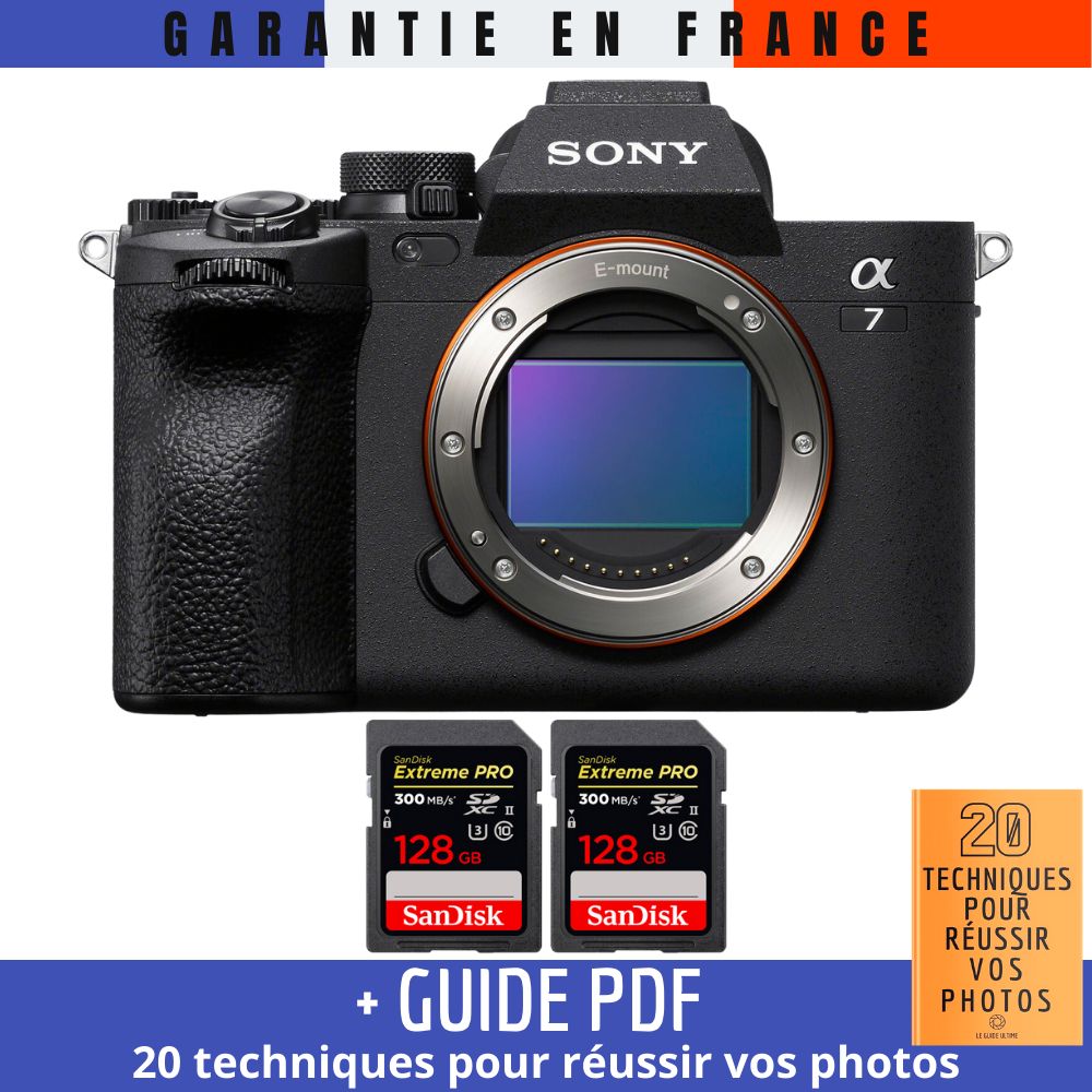 Sony Alpha 7 IV Nu + 2 SanDisk Extreme PRO UHS II SDXC 300 MB/ + Guide PDF 20 TECHNIQUES POUR RÉUSSIR VOS PHOTOS - vue 2