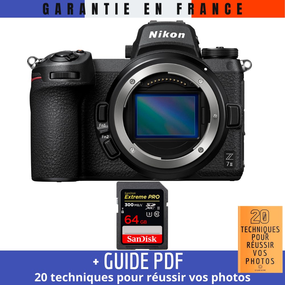 Nikon Z7 II Nu + 1 SanDisk Extreme PRO UHS II SDXC 300 MB/ + Guide PDF 20 TECHNIQUES POUR RÉUSSIR VOS PHOTOS - vue 2