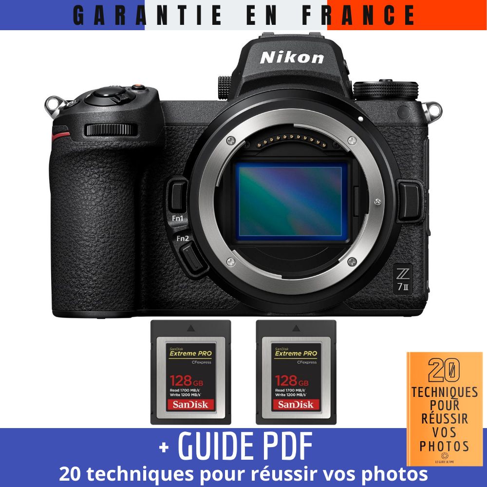 Nikon Z7 II Nu + 2 SanDisk Extreme PRO CFexpress Type B + Guide PDF 20 TECHNIQUES POUR RÉUSSIR VOS PHOTOS - vue 2
