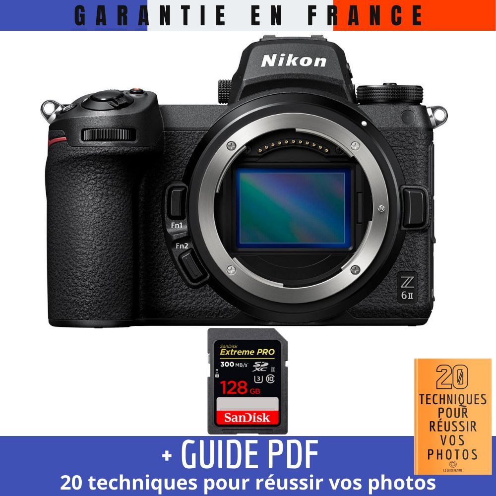 Nikon Z6 II Nu + 1 SanDisk Extreme PRO UHS II SDXC 300 MB/ + Guide PDF 20 TECHNIQUES POUR RÉUSSIR VOS PHOTOS