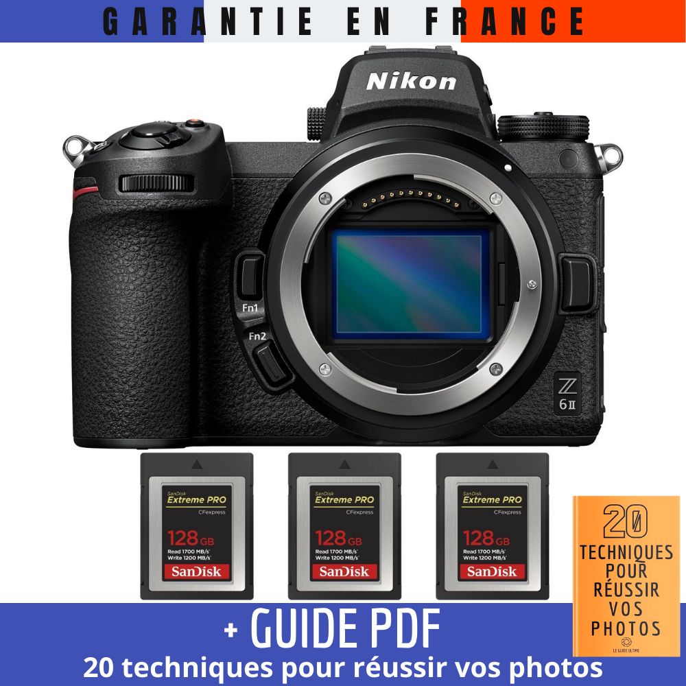 Nikon Z6 II Nu + 3 SanDisk Extreme PRO CFexpress Type B + Guide PDF 20 TECHNIQUES POUR RÉUSSIR VOS PHOTOS - vue 4