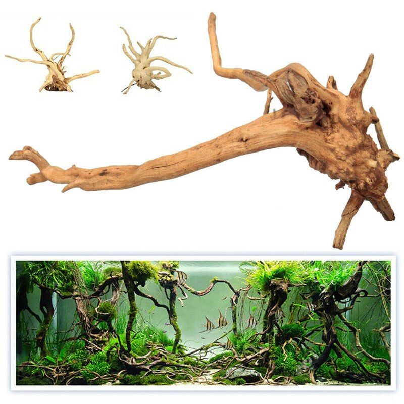 Cylindre De Reptile D'aquarium De Poissons En Bois Flotté Pour Tronc D'arbre Naturel, Faire Des Racines Plante Décoration En Bois, Offre Spéciale, Nouvelle Collection