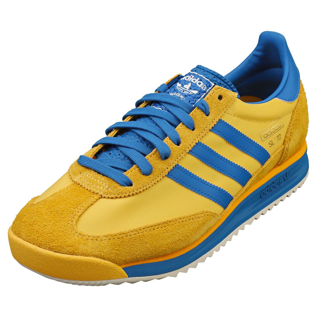 Chaussures Adidas Sl 72 Rs Pour Hommes - Baskets En Textile Et Suédé Jaune Bleu - 41 1/3