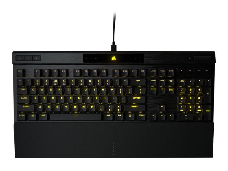 CORSAIR Gaming K70 RGB PRO - Clavier - rétroéclairé - USB - AZERTY - Français - commutateur : CHERRY MX Speed Silver - aluminium brossé noir anodisé