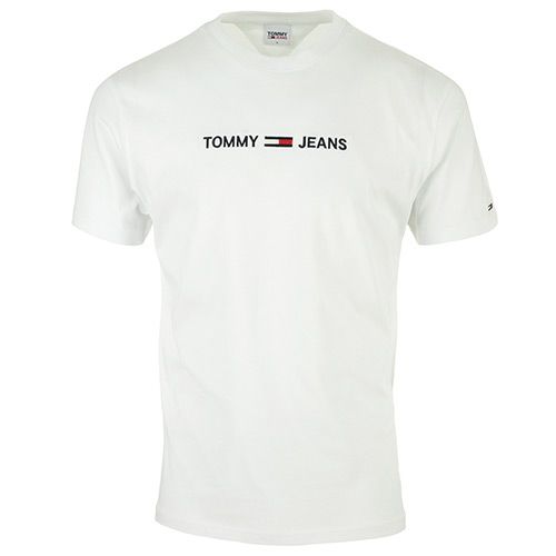 tommy hilfiger straight logo tee - S