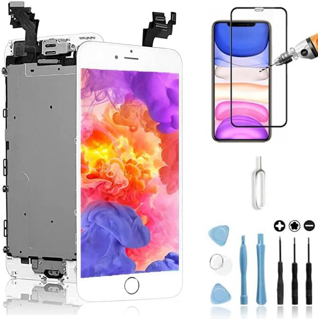 Ecran Complet Pour Iphone 6 Plus Blanc: Lcd Retina + Vitre Tactile Tout Assemblé Sur Châssis