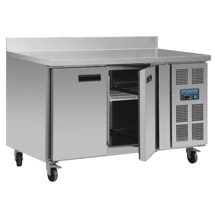 Table Réfrigérée Négative 282 litres 2 Portes avec Dosseret Polar