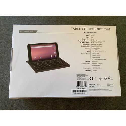 Tablette Tactile Klipad 2 En 1