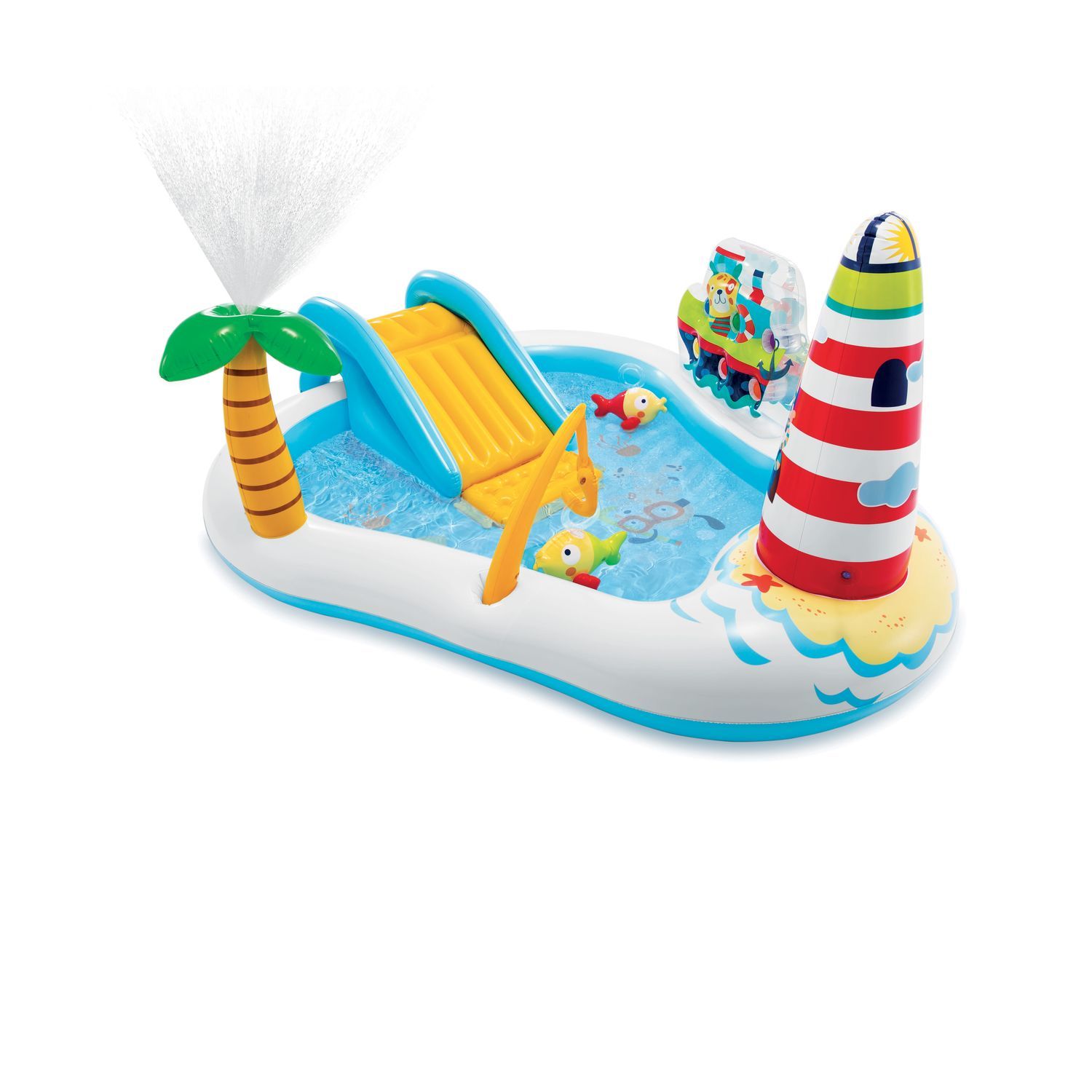 Parc De Jeu Gonflable Sea Paradise - L. 218 X L. 188 Cm - Blanc