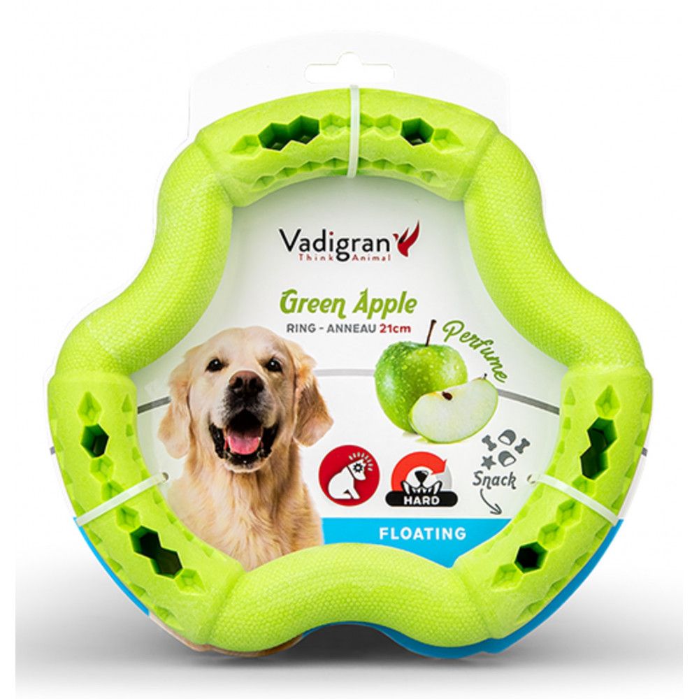 Comparer les prix de Vadigran Anneau Tpr Vert Pomme 21 Cm. Pour Chien.