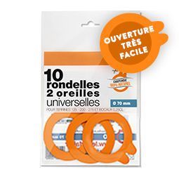 Rondelle universelle Le Parfait 2 oreilles Ø70 sachet 10 - vue 2
