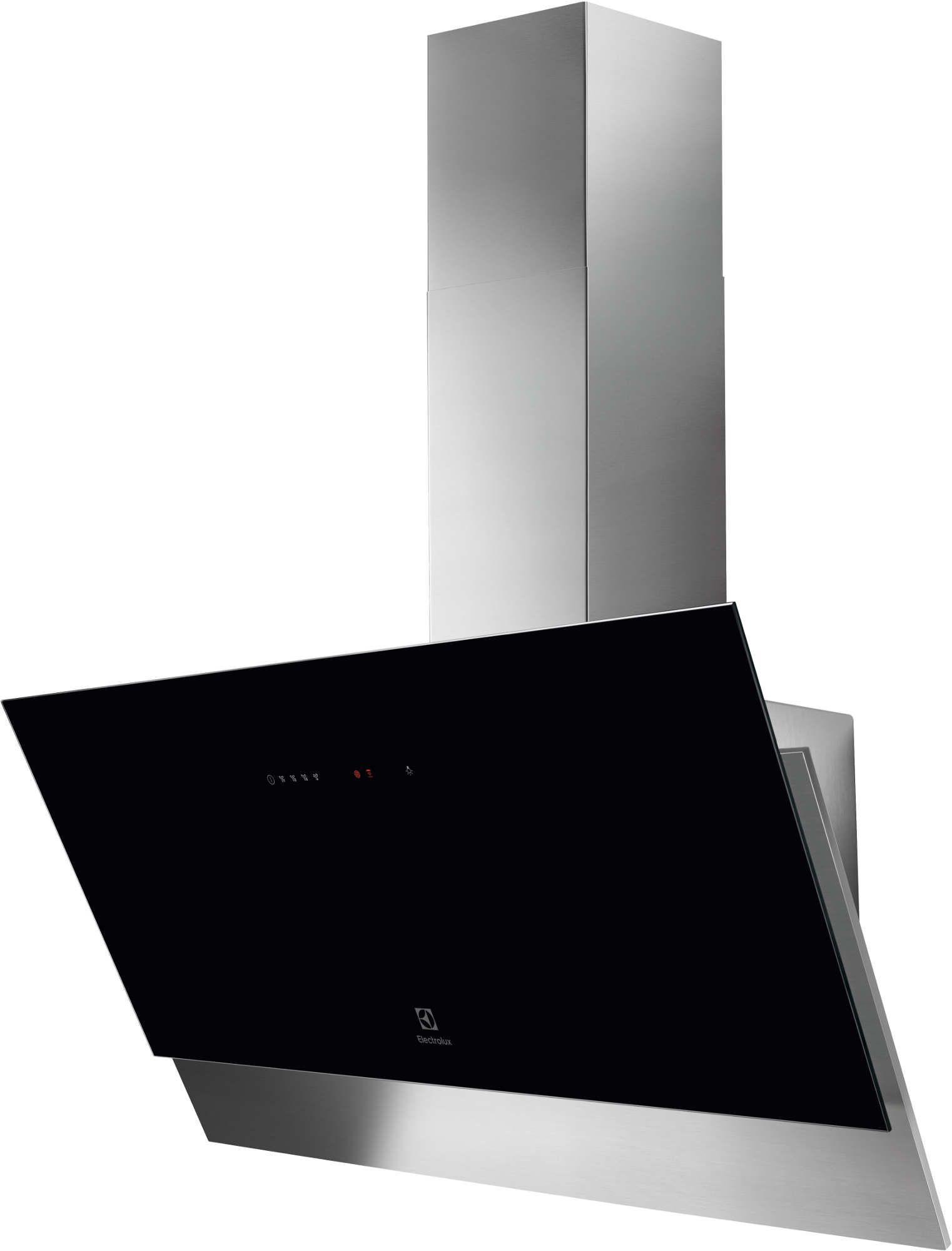 Hotte Electrolux 600 LFV429Y - cheminée coudée - largeur : 89.8 cm - profondeur : 40 cm - extraction et recirculation (avec kit d'extraction supplémentaire) - acier inoxydable et noir