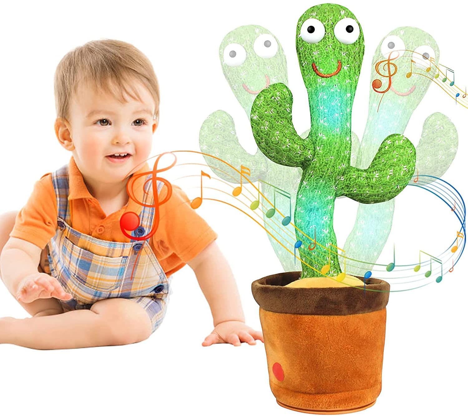 Cactus En Peluche Chantant Et Danse, Jouet En Peluche Pour Enfants, Apprendre À Parler, Poupées, 120 Chansons, Enregistrement