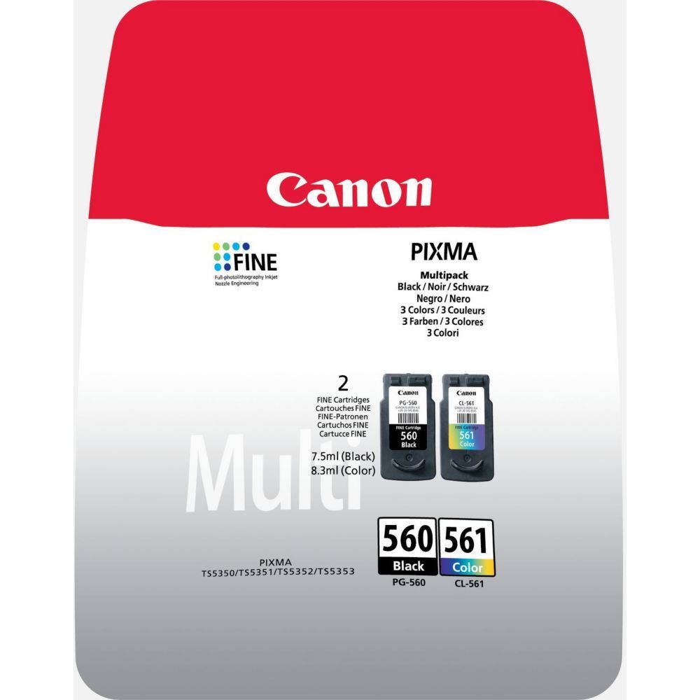 Pack De Cartouches D'encre pg 560 Et Couleur cl 561 Canon - vue 9