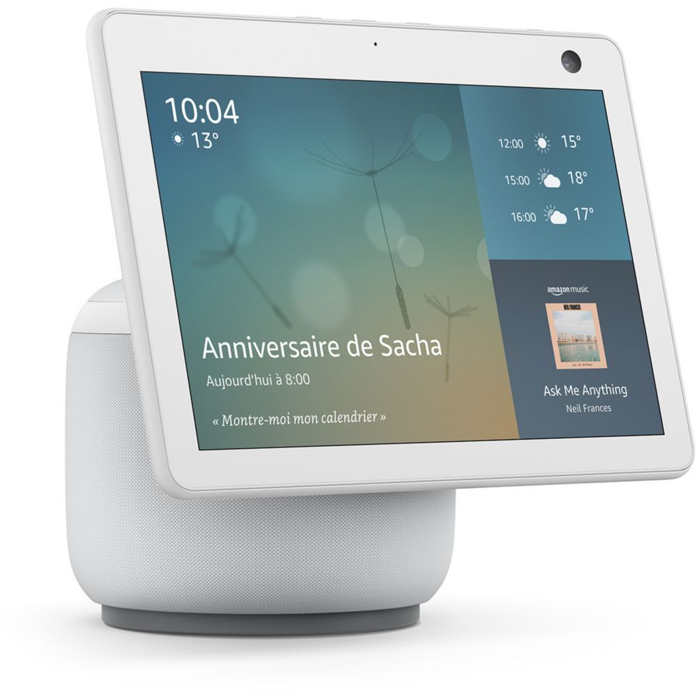 Amazon Echo Show 10 (3e generation) - Enceinte sans fil Bluetooth - Blanc