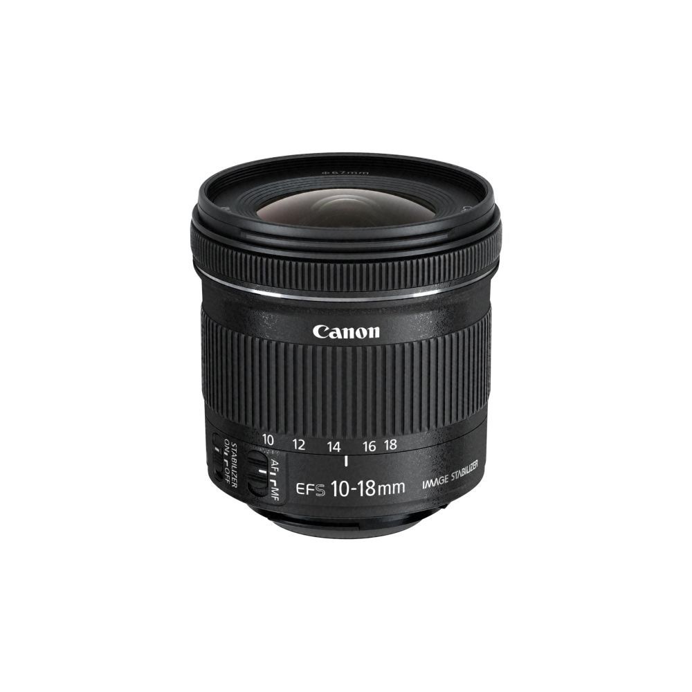 Objectif Canon EF-S - Fonction Zoom - 10 mm - 18 mm - f/4.5-5.6 IS STM - Canon EF - pour EOS 100, 1200, 70, 700, 7D, Kiss X6i, Kiss X7, Kiss X70, Kiss X7i, Rebel SL1, Rebel T5i