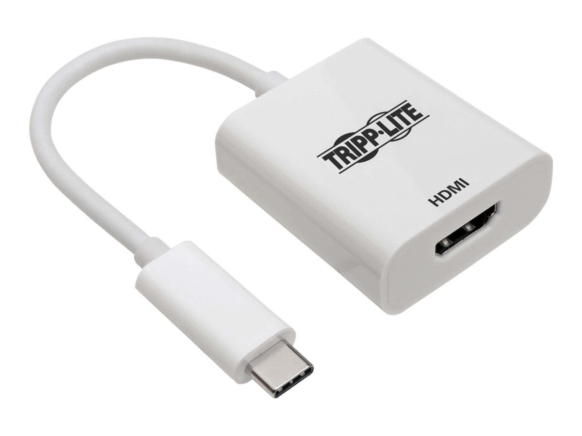 Eaton Tripp Lite Series USB C to HDMI 4K Adapter Converter USB Type C 3.1 Thunderbolt 3 Compatible M/F White 6in - Adaptateur vidéo externe - USB-C 3.1 - HDMI - blanc